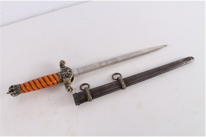 Original WWII Officer Infantry Dirk Dagger with Scabbard.