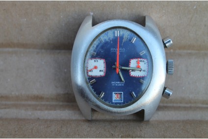 Germany made men's wrist watch ''Ankra 75'' /cal.7734/ chronograph /17 jewels/