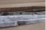 Bayonet from a European flintlock rifle with bronze bushing